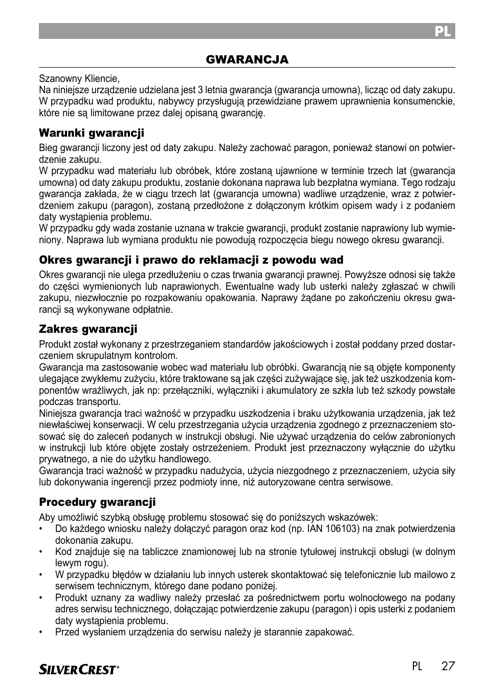 Silvercrest SEMR 850 A1 User Manual | Page 27 / 91