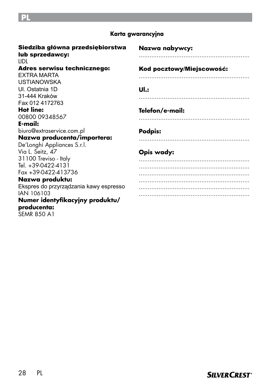 Silvercrest SEMR 850 A1 User Manual | Page 28 / 91