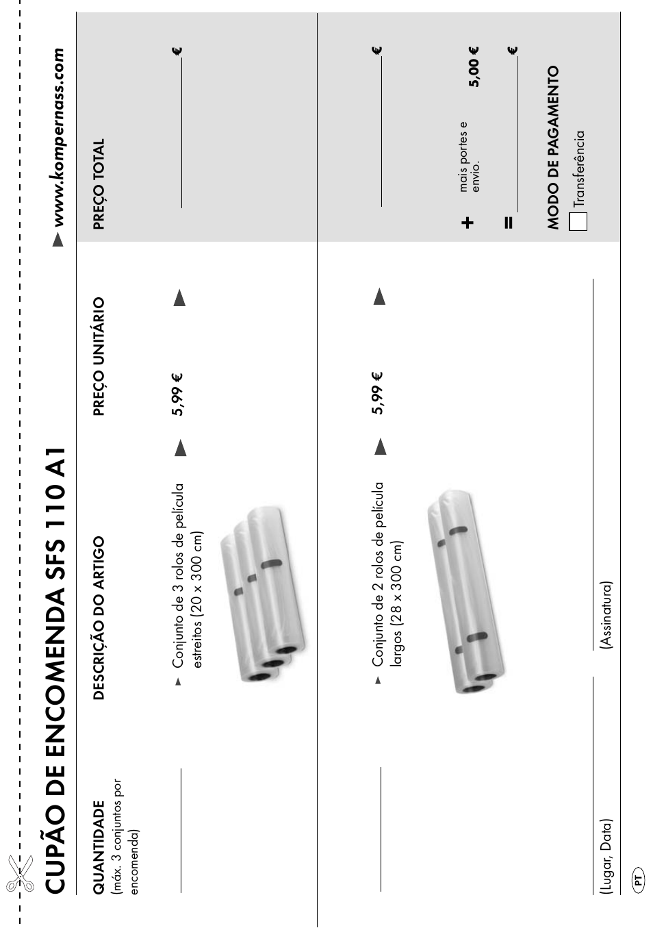 Cupã o de encomend a sfs 110 a1 | Silvercrest SFS 110 A1 User Manual | Page 50 / 80