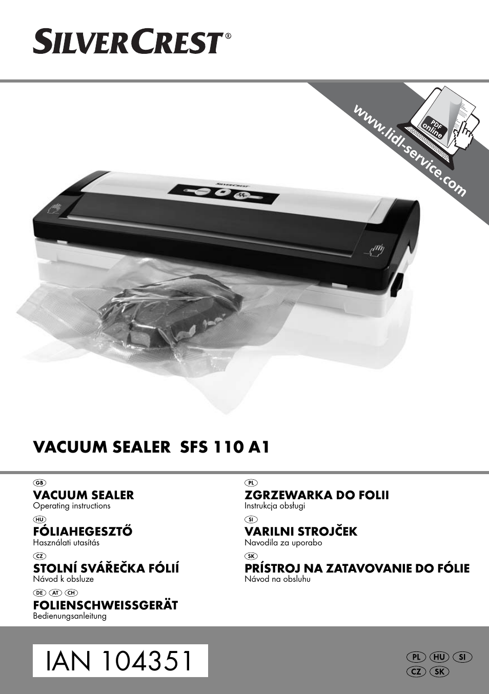 Silvercrest SFS 110 A1 User Manual | 112 pages