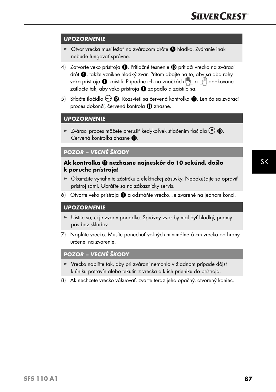Silvercrest SFS 110 A1 User Manual | Page 90 / 112