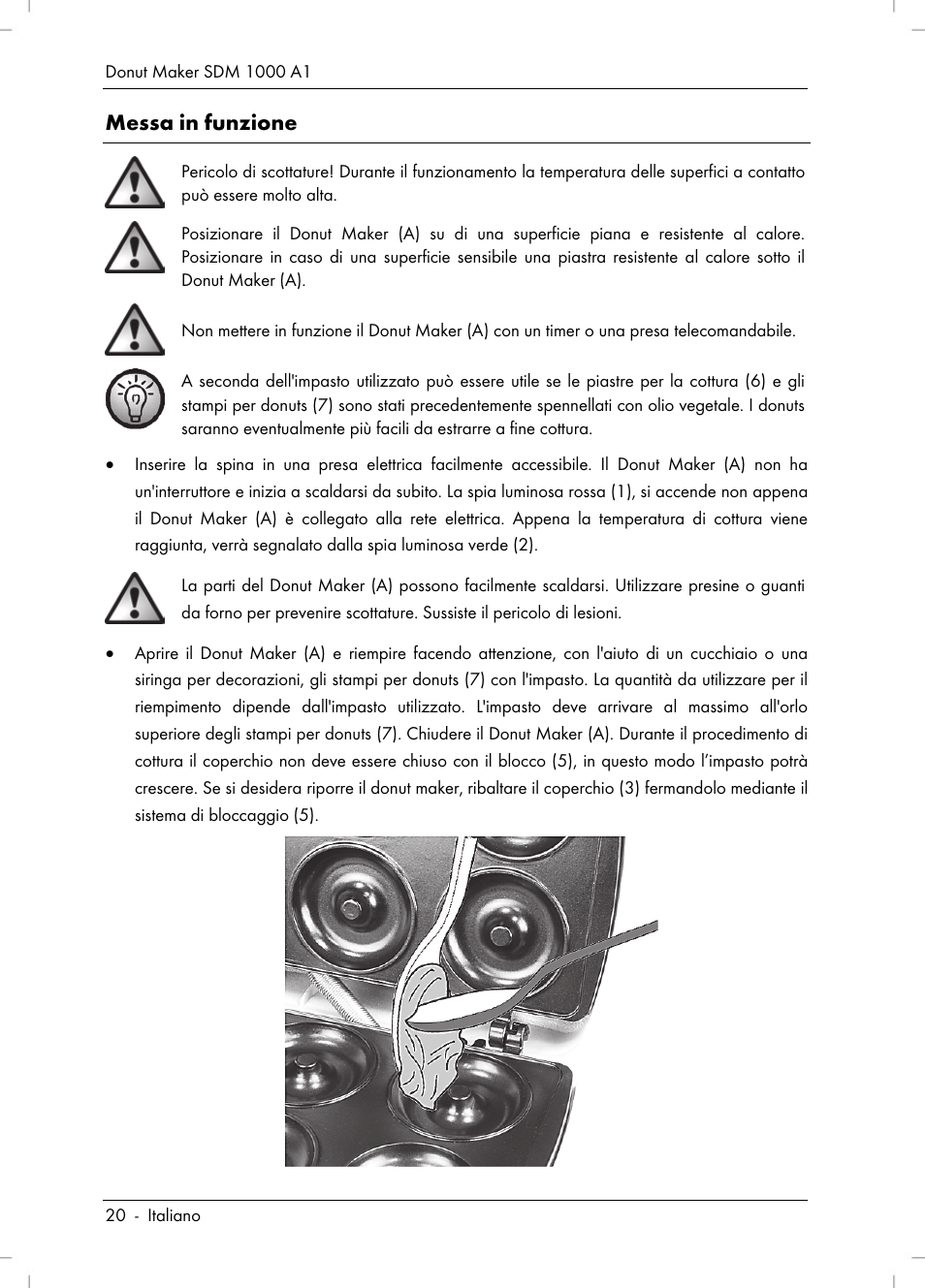 Messa in funzione | Silvercrest SDM 1000 A1 User Manual | Page 22 / 70