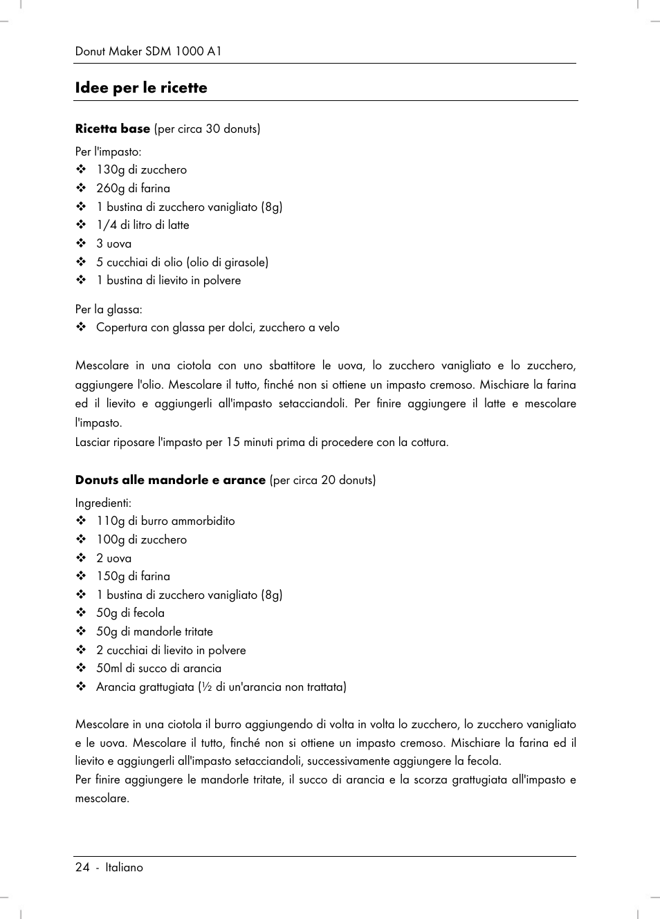 Idee per le ricette | Silvercrest SDM 1000 A1 User Manual | Page 26 / 70