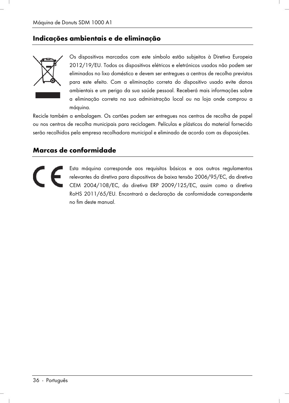 Indicações ambientais e de eliminação, Marcas de conformidade | Silvercrest SDM 1000 A1 User Manual | Page 38 / 70