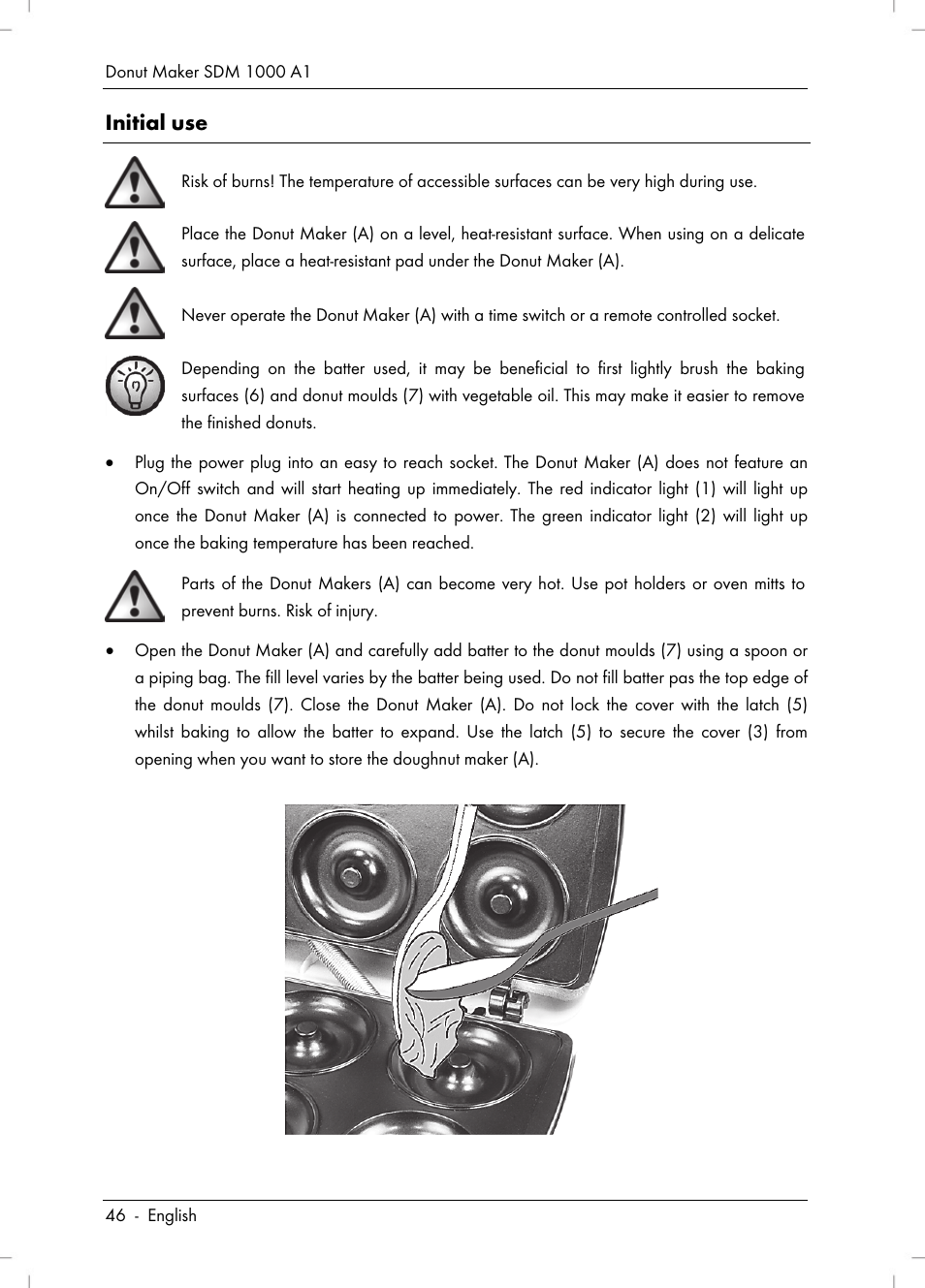 Initial use | Silvercrest SDM 1000 A1 User Manual | Page 48 / 70