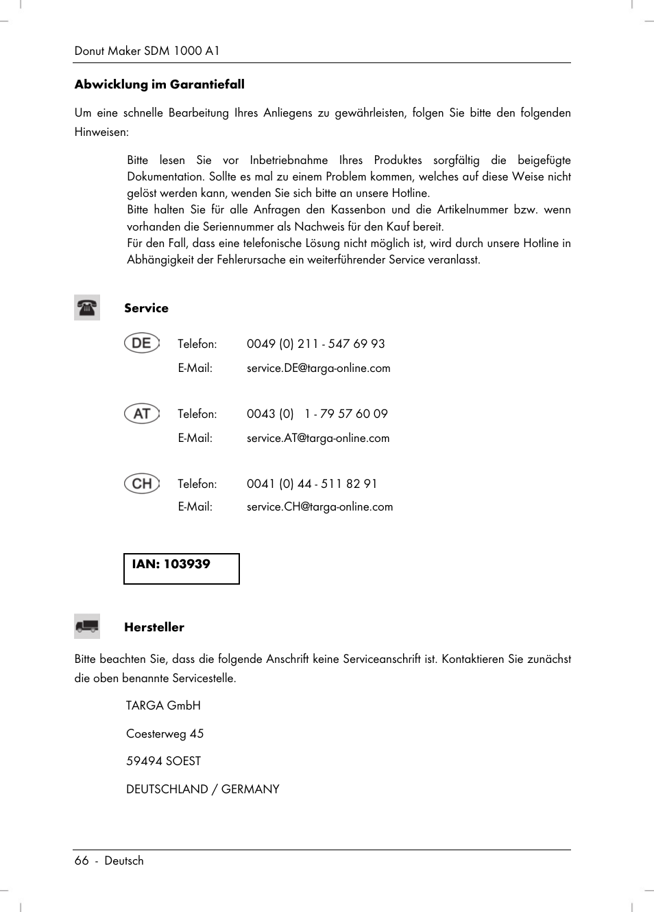 Silvercrest SDM 1000 A1 User Manual | Page 68 / 70