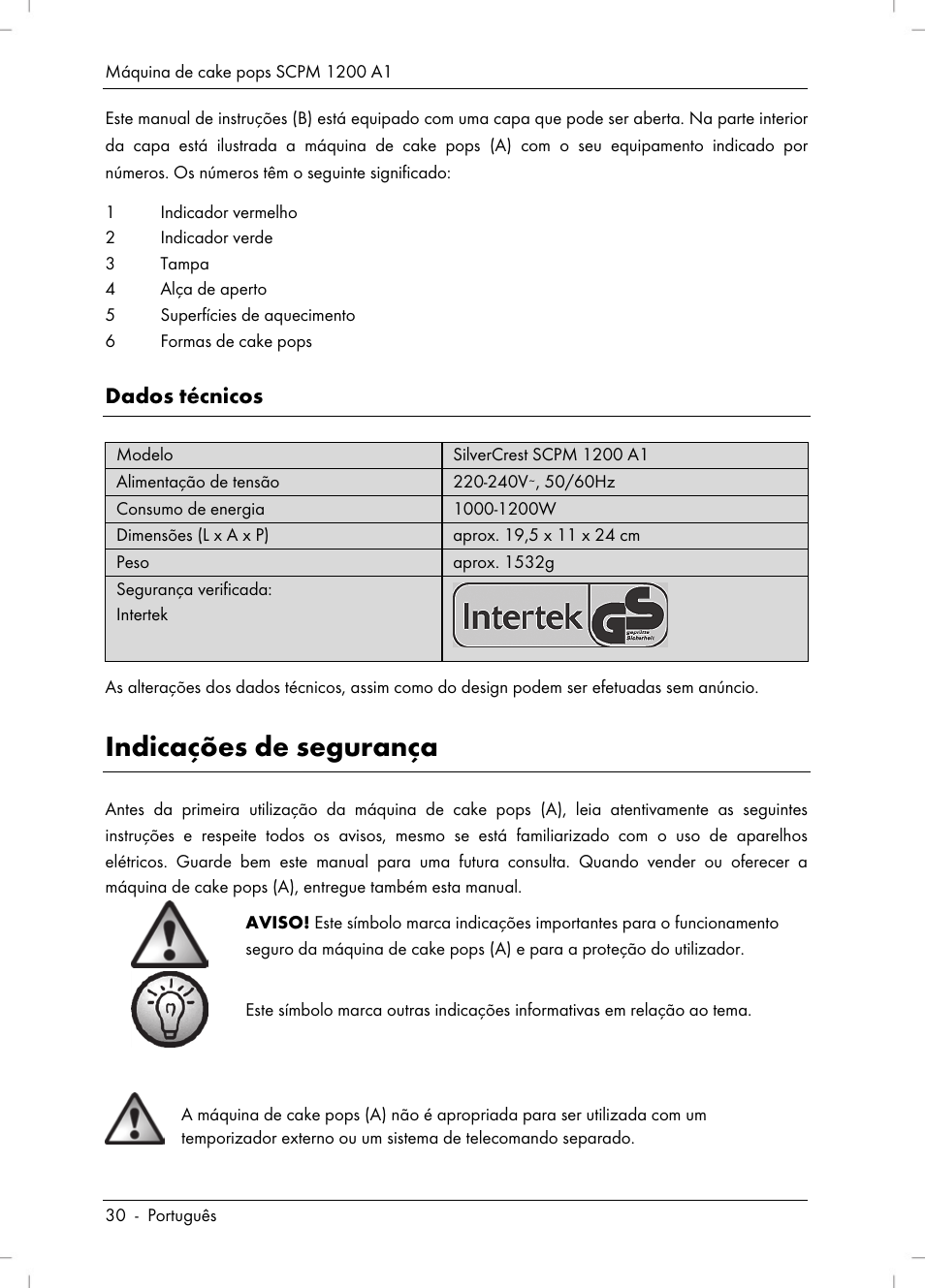 Indicações de segurança, Dados técnicos | Silvercrest SCPM 1200 A1 User Manual | Page 32 / 70
