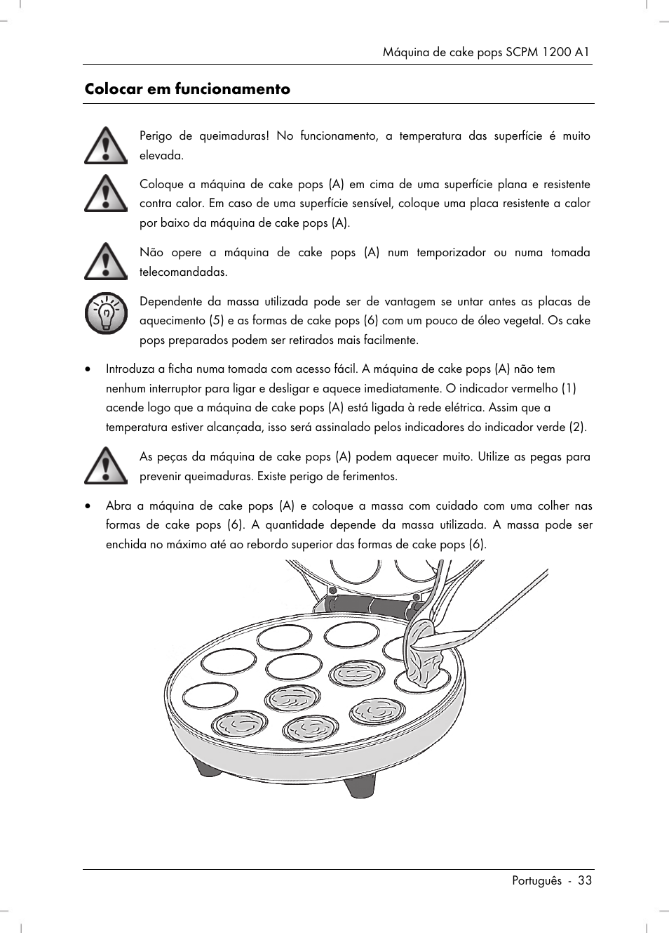 Colocar em funcionamento | Silvercrest SCPM 1200 A1 User Manual | Page 35 / 70