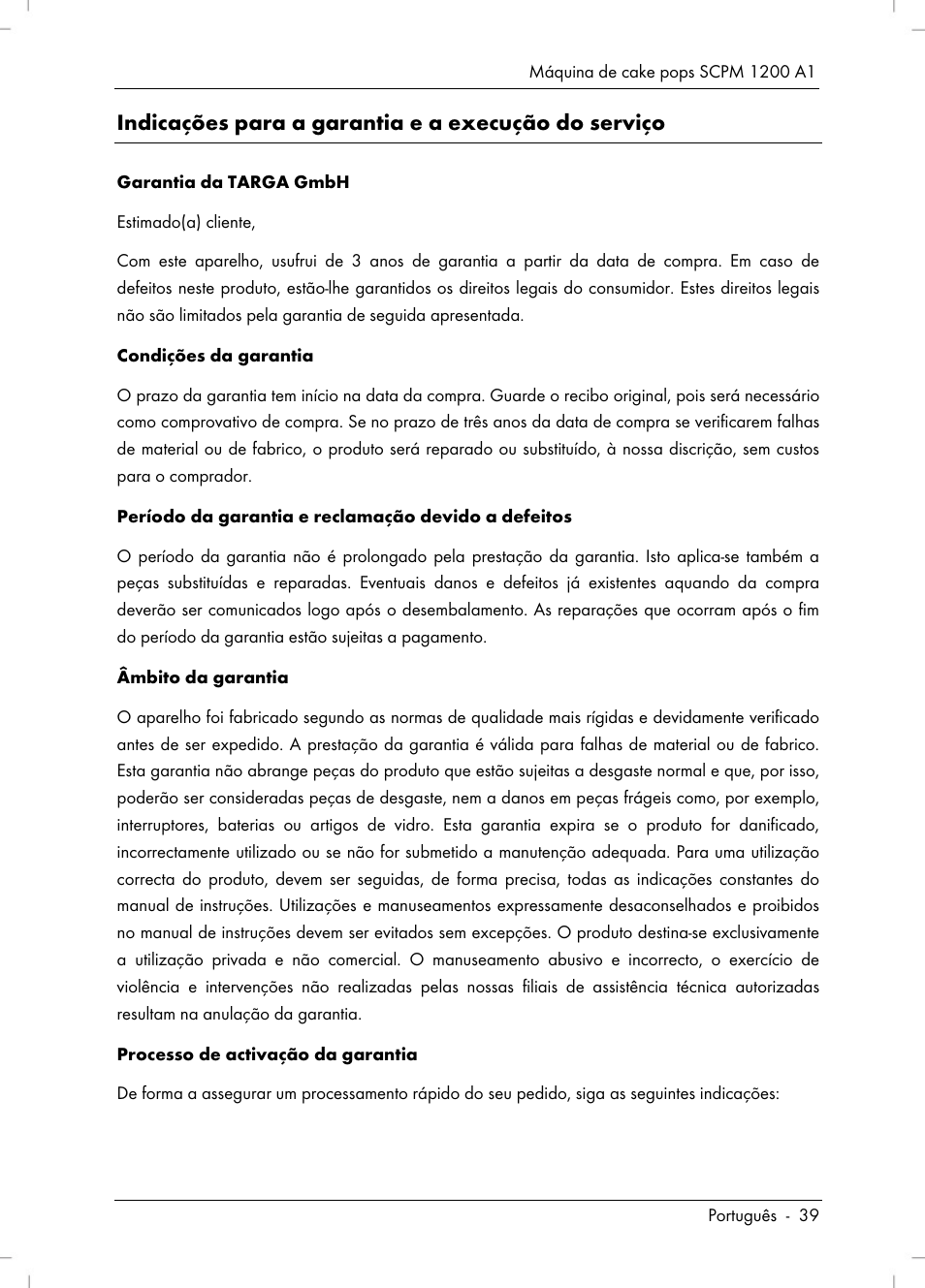 Indicações para a garantia e a execução do serviço | Silvercrest SCPM 1200 A1 User Manual | Page 41 / 70