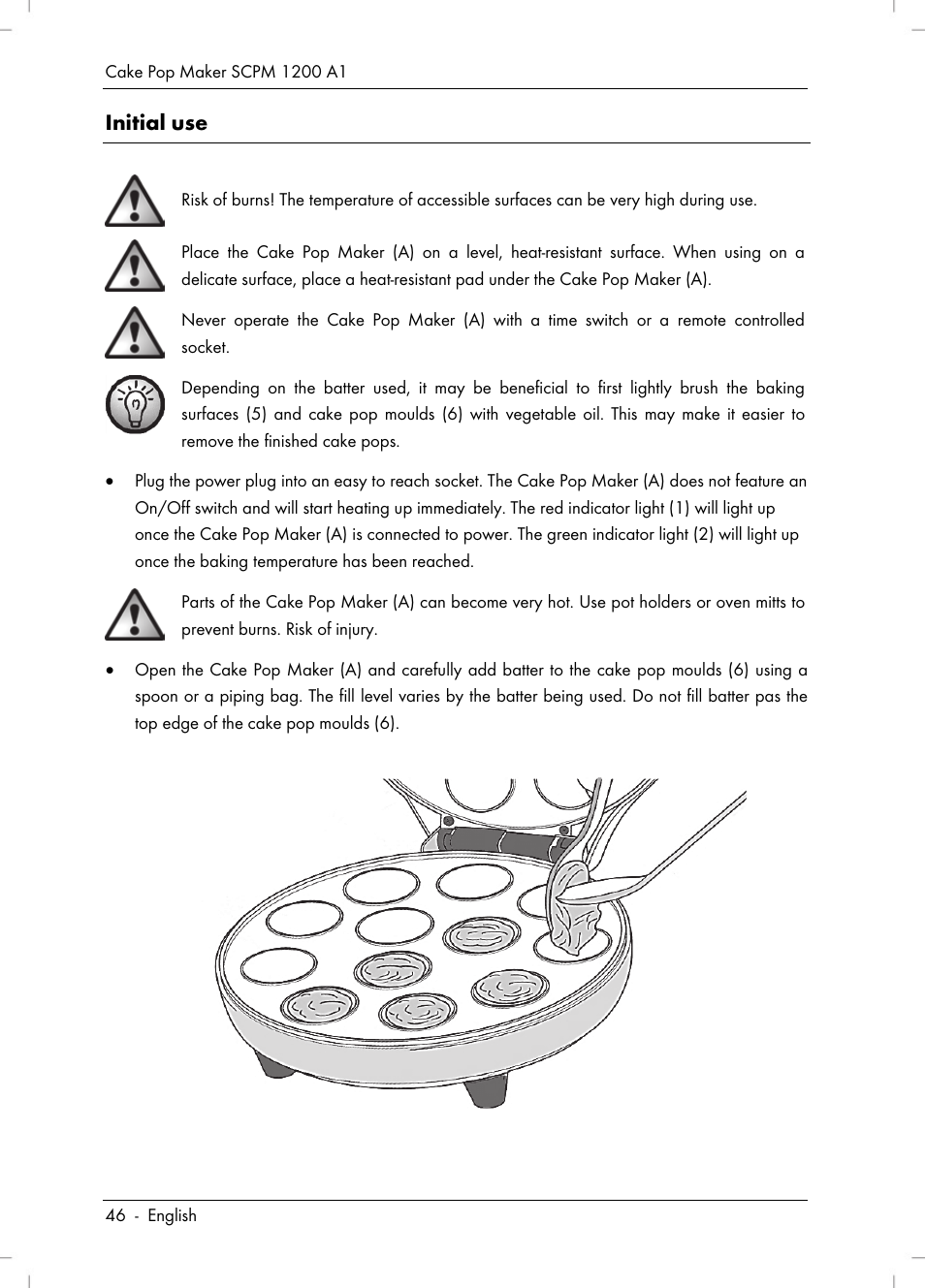Initial use | Silvercrest SCPM 1200 A1 User Manual | Page 48 / 70