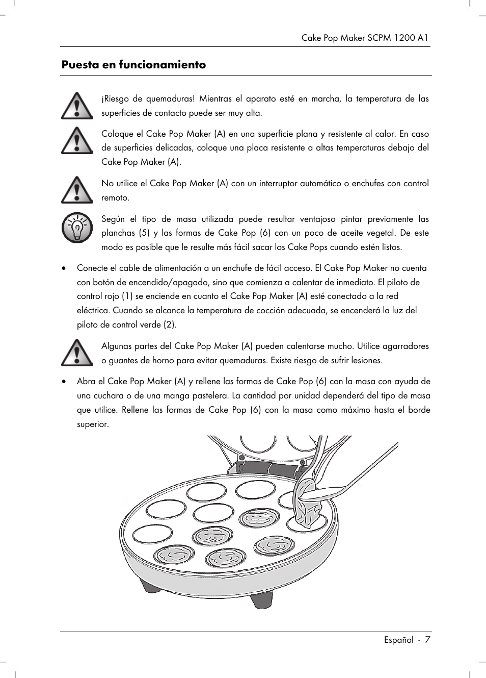 Puesta en funcionamiento | Silvercrest SCPM 1200 A1 User Manual | Page 9 / 70
