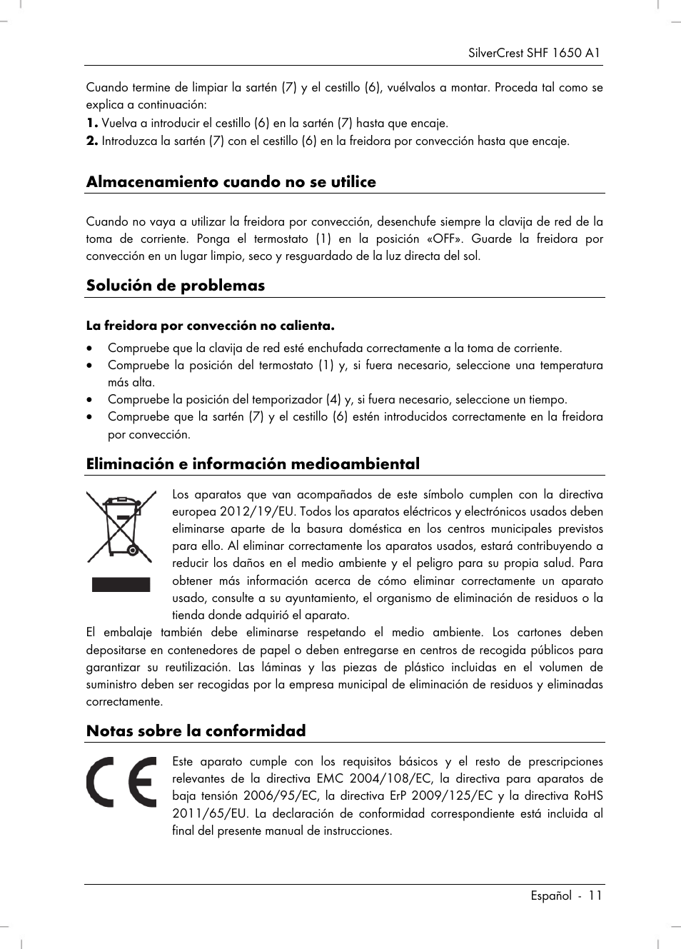 Silvercrest SHF 1650 A1 User Manual | Page 13 / 84