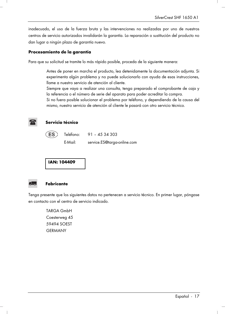Silvercrest SHF 1650 A1 User Manual | Page 19 / 84