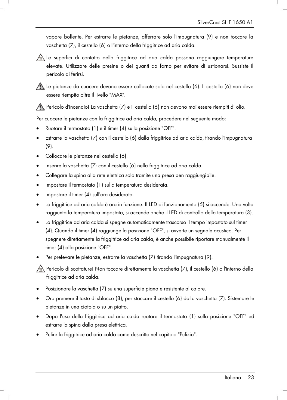 Silvercrest SHF 1650 A1 User Manual | Page 25 / 84