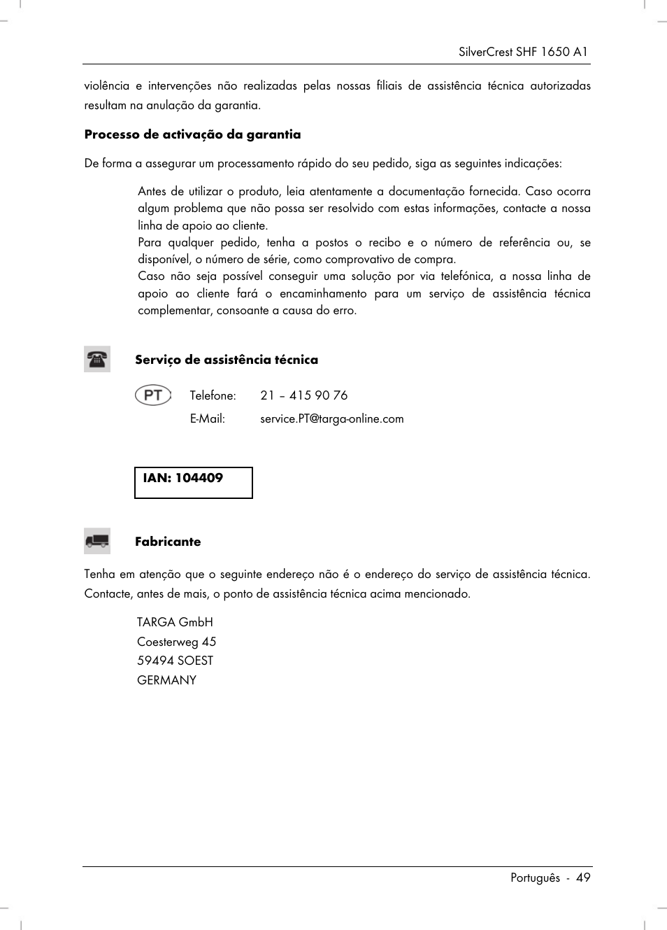 Silvercrest SHF 1650 A1 User Manual | Page 51 / 84