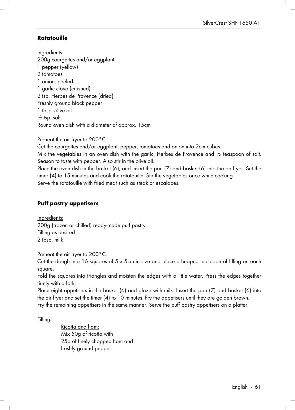 Silvercrest SHF 1650 A1 User Manual | Page 63 / 84