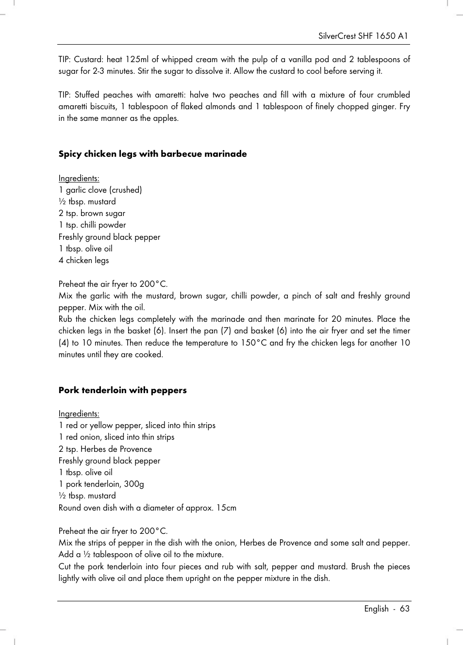 Silvercrest SHF 1650 A1 User Manual | Page 65 / 84