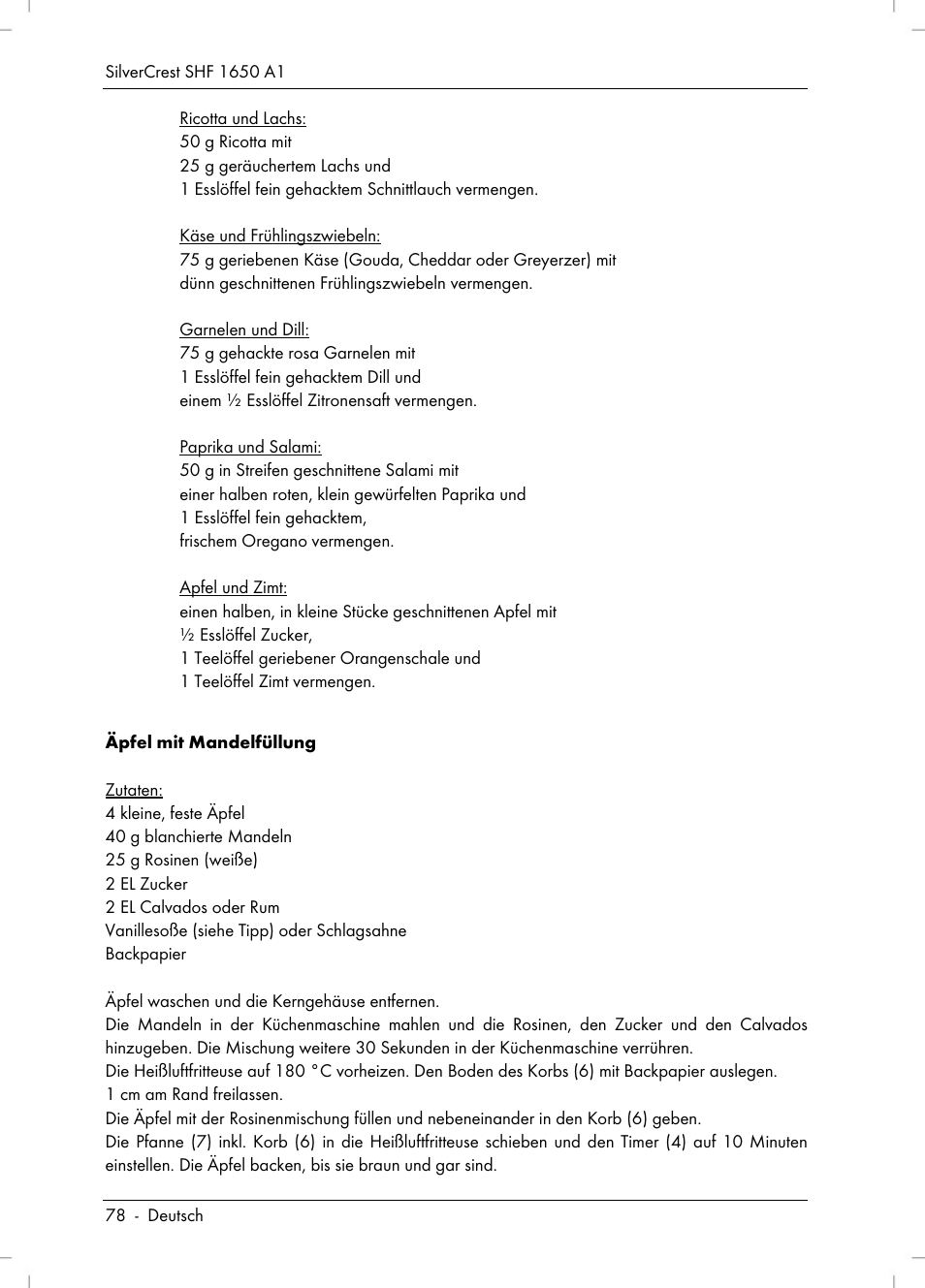 Silvercrest SHF 1650 A1 User Manual | Page 80 / 84