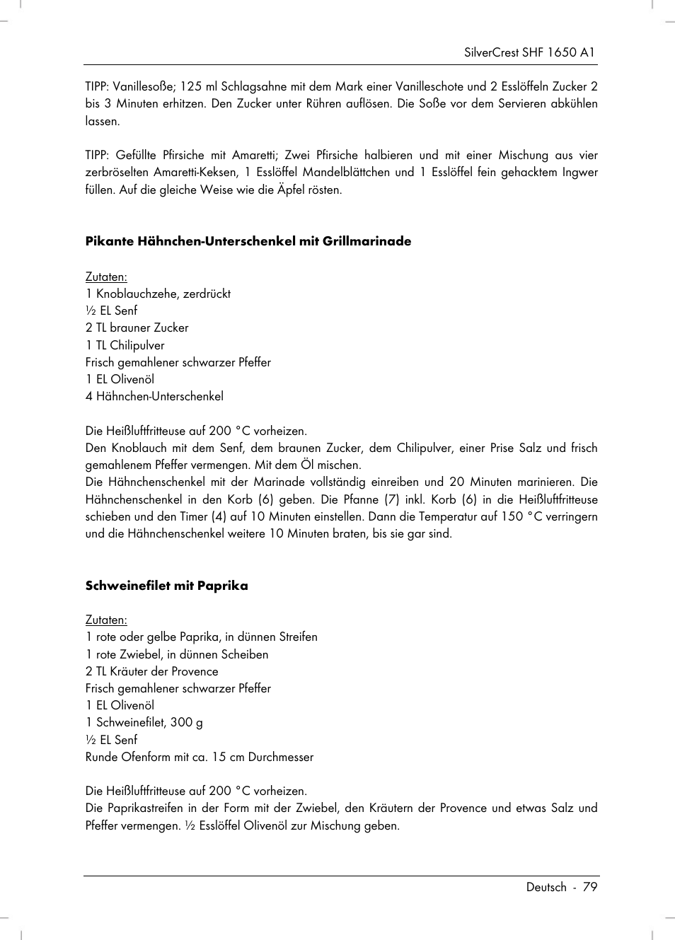 Silvercrest SHF 1650 A1 User Manual | Page 81 / 84
