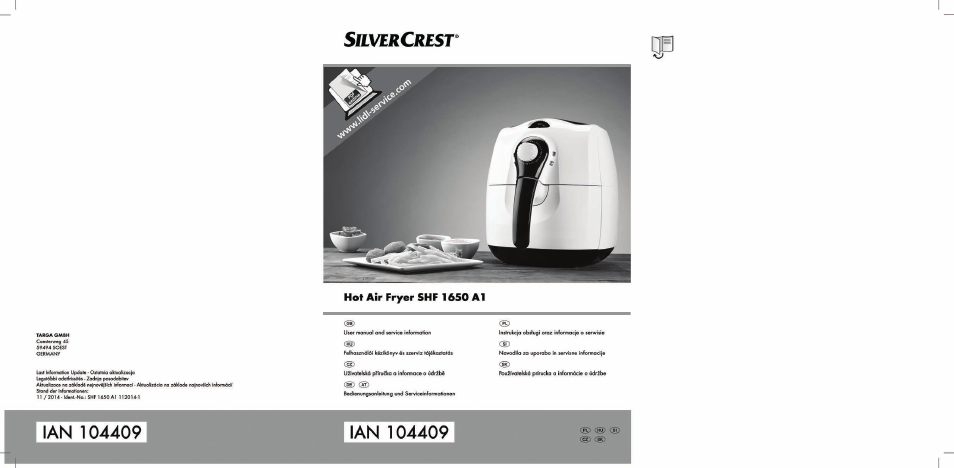 Silvercrest SHF 1650 A1 User Manual | 116 pages