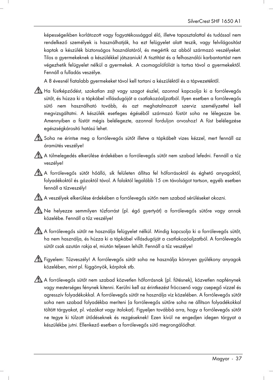 Silvercrest SHF 1650 A1 User Manual | Page 39 / 116