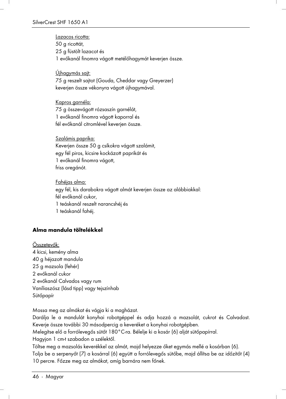 Silvercrest SHF 1650 A1 User Manual | Page 48 / 116