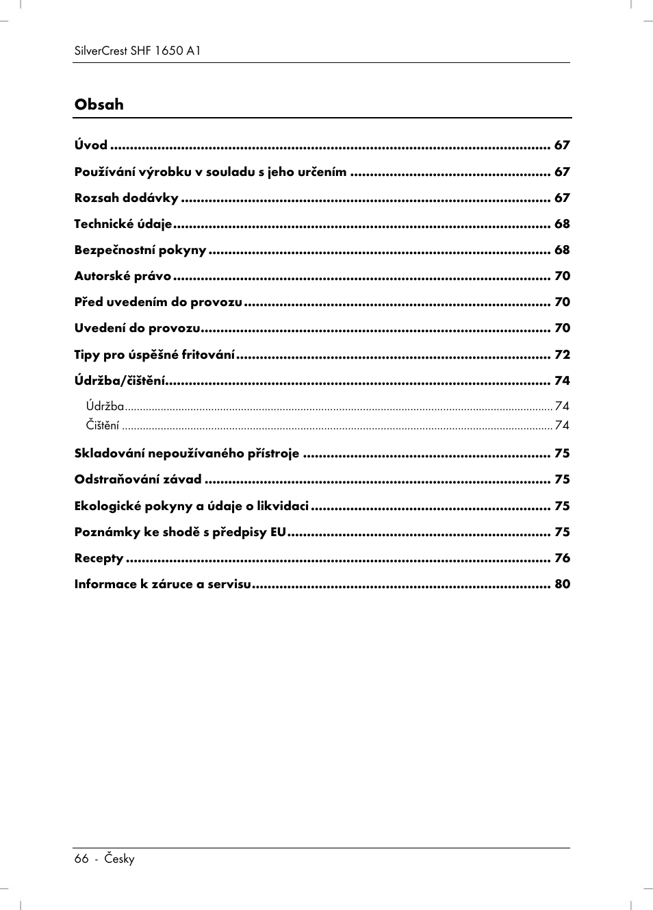 Silvercrest SHF 1650 A1 User Manual | Page 68 / 116