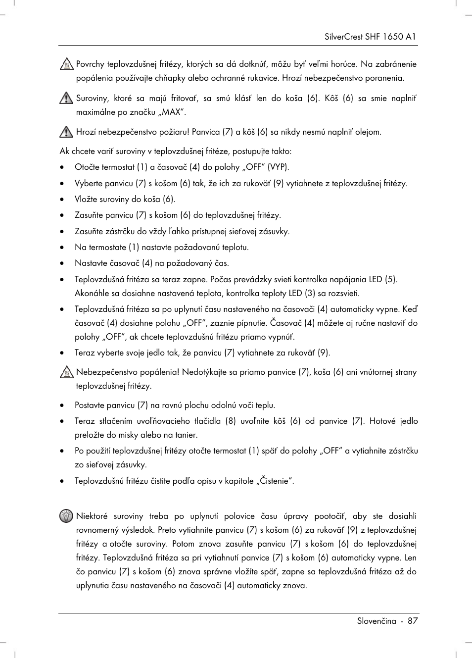 Silvercrest SHF 1650 A1 User Manual | Page 89 / 116