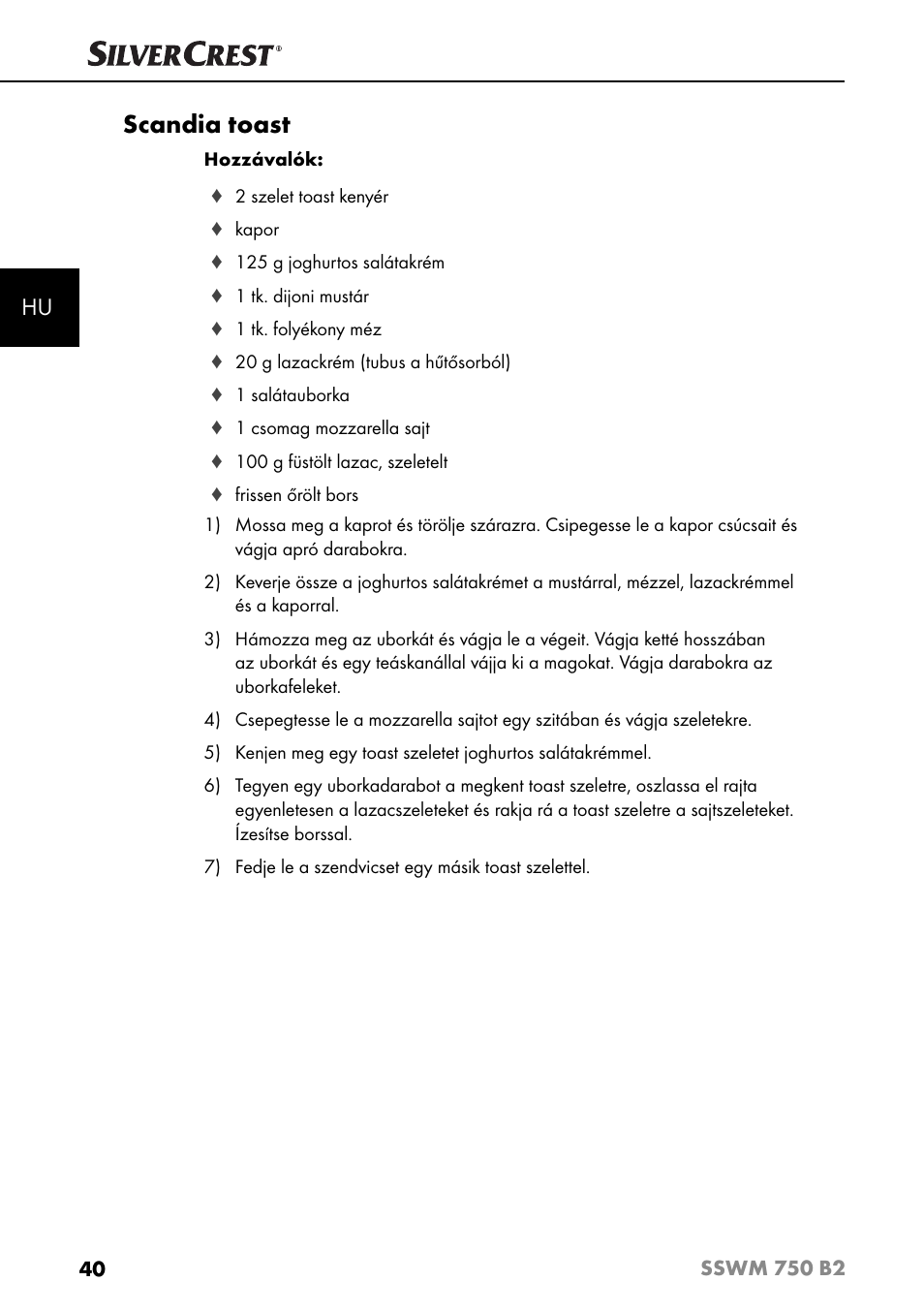 Scandia toast | Silvercrest SSWM 750 B2 User Manual | Page 43 / 102