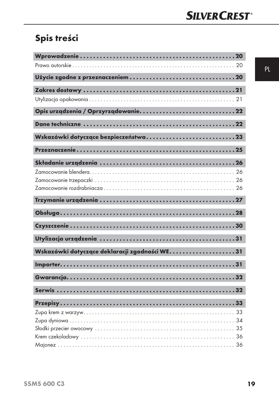 Silvercrest SSMS 600 C3 User Manual | Page 22 / 130