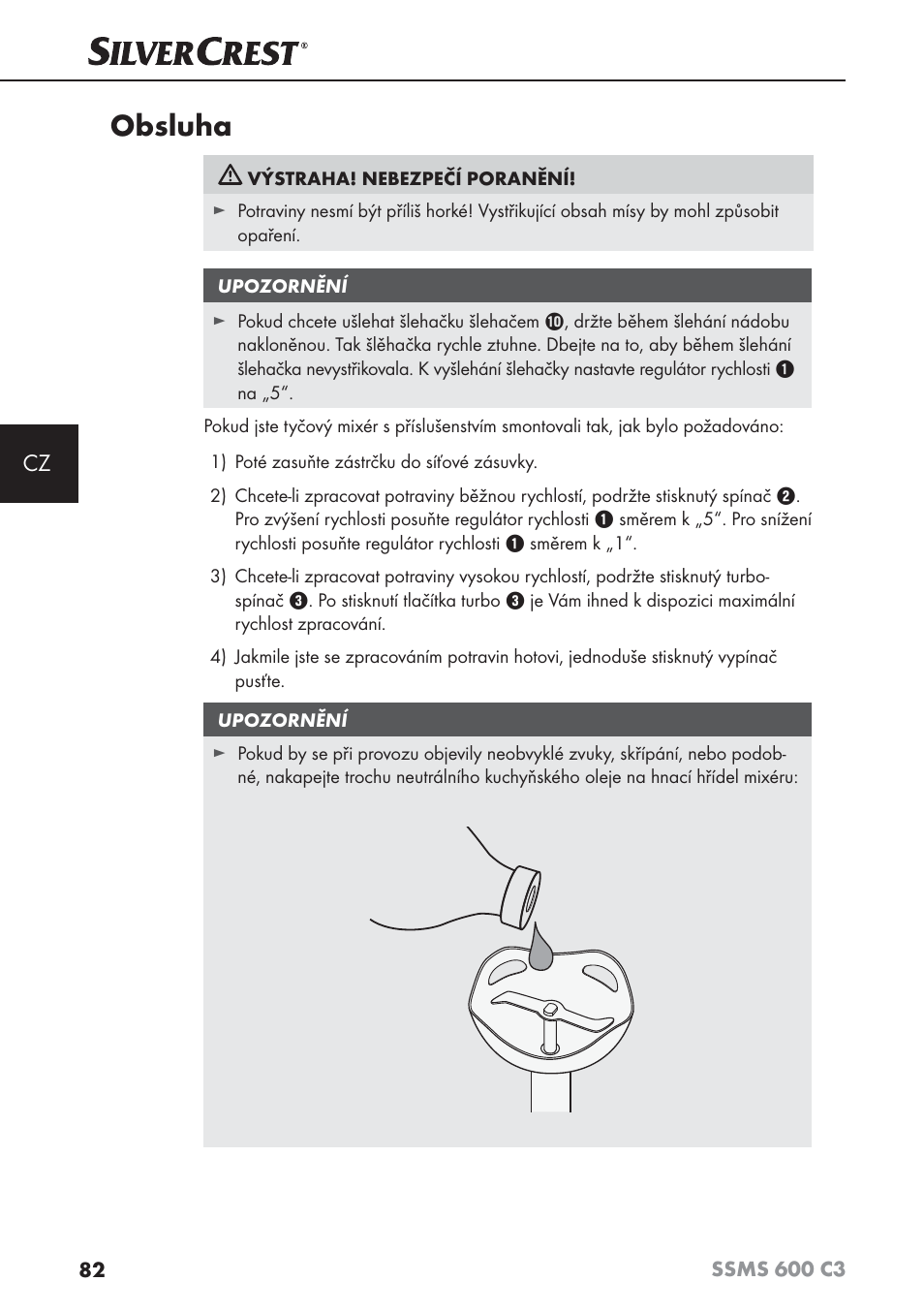 Obsluha | Silvercrest SSMS 600 C3 User Manual | Page 85 / 130