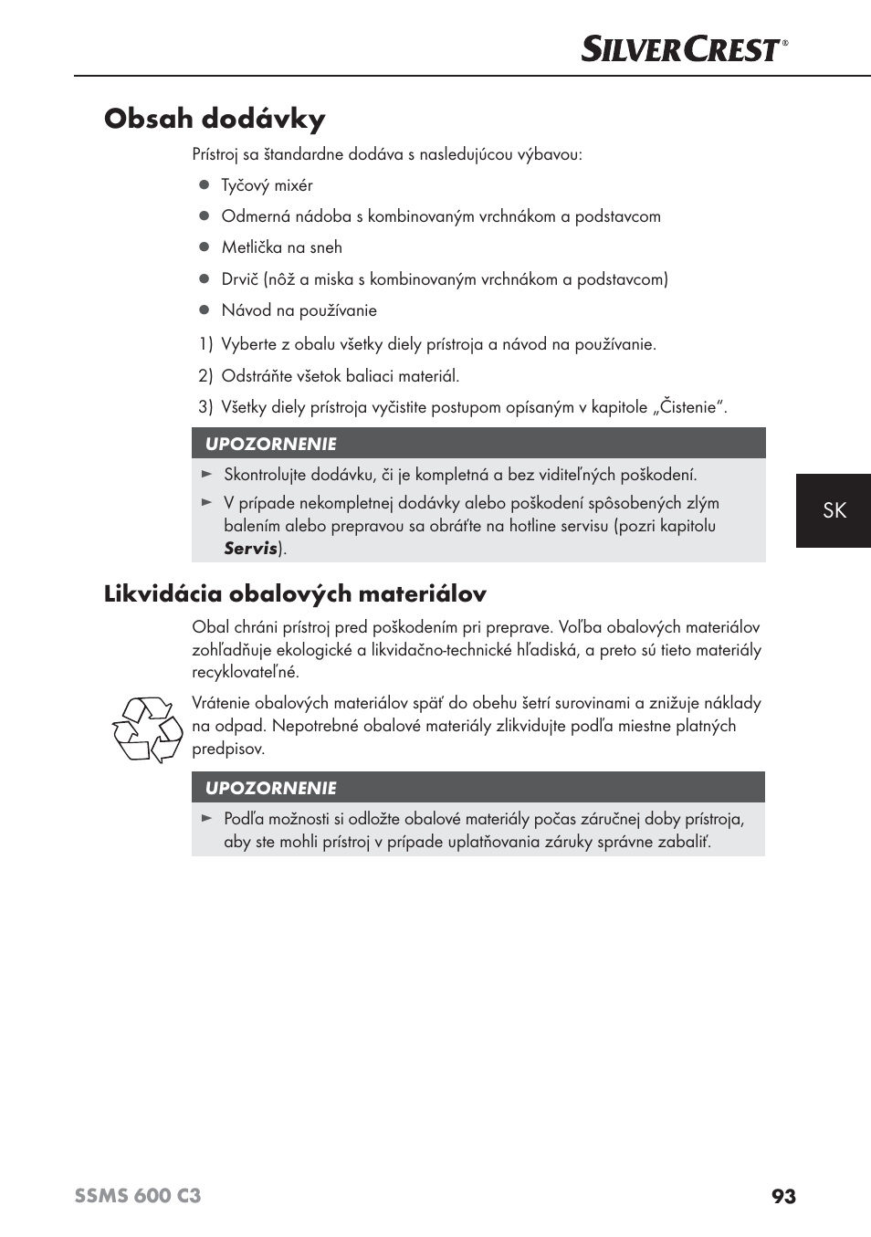 Silvercrest SSMS 600 C3 User Manual | Page 96 / 130