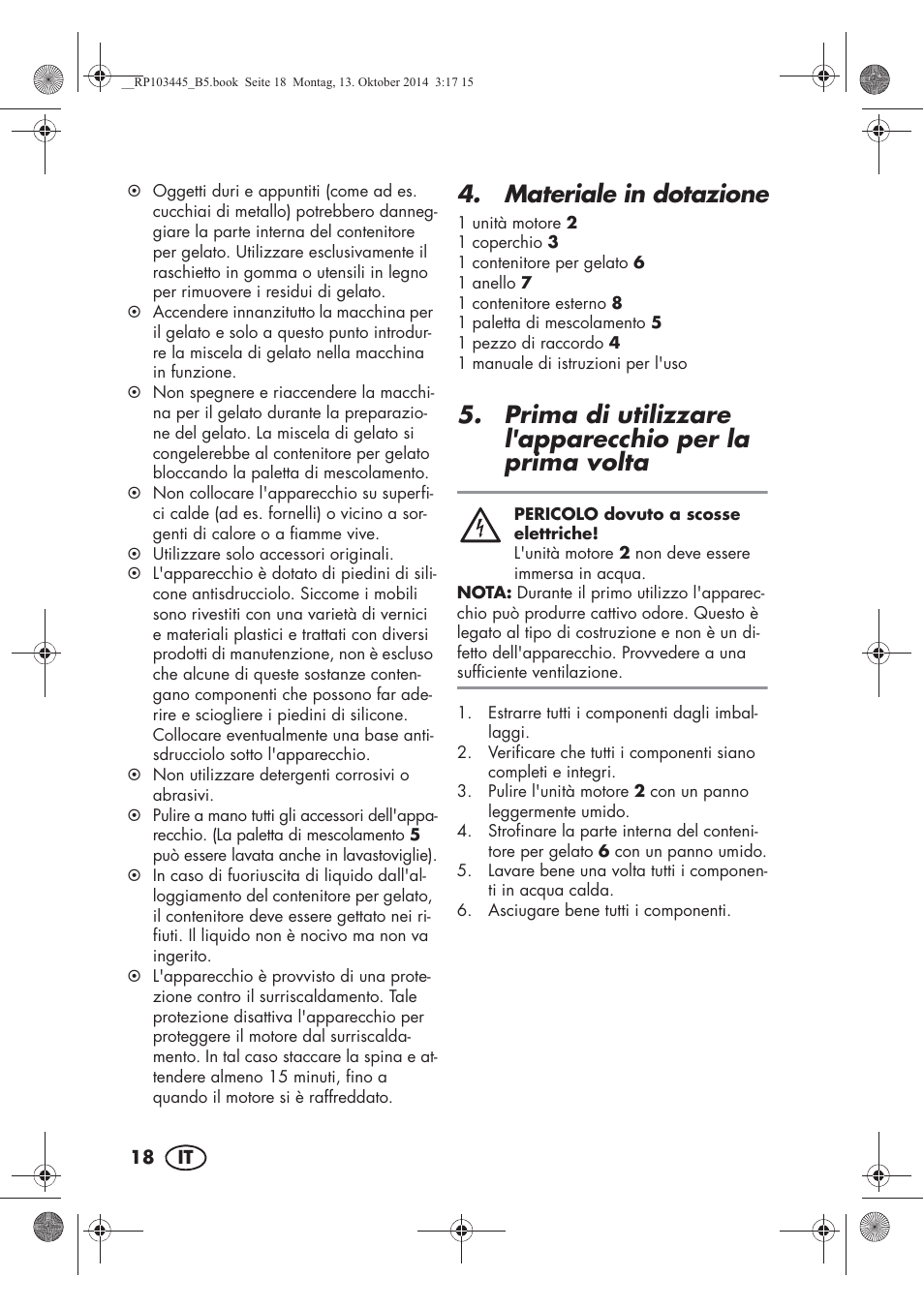 Materiale in dotazione | Silvercrest SECM 12 A1 User Manual | Page 20 / 62