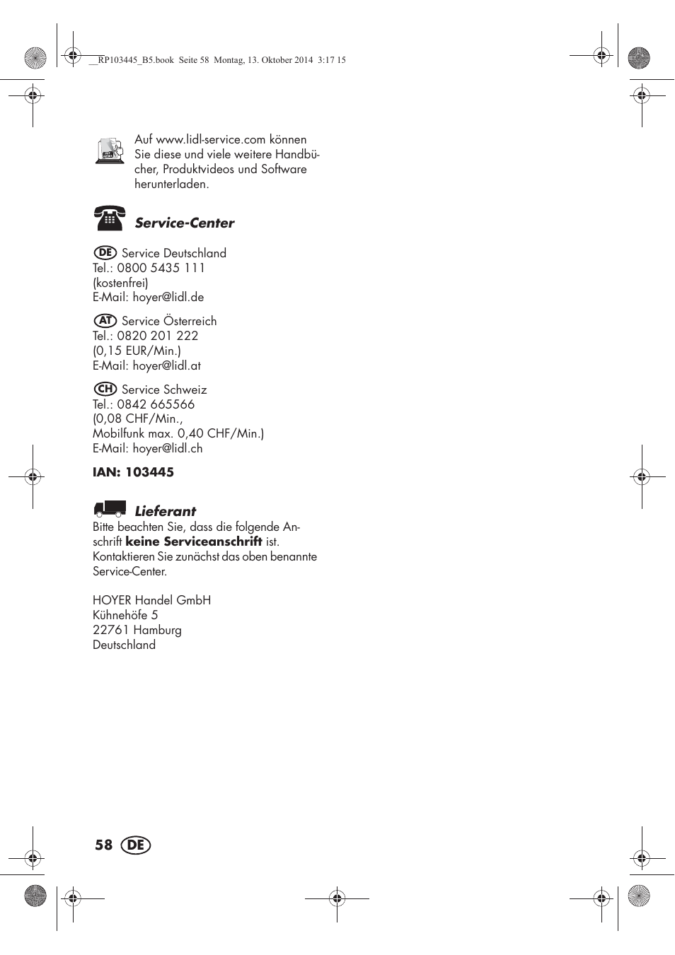 Silvercrest SECM 12 A1 User Manual | Page 60 / 62