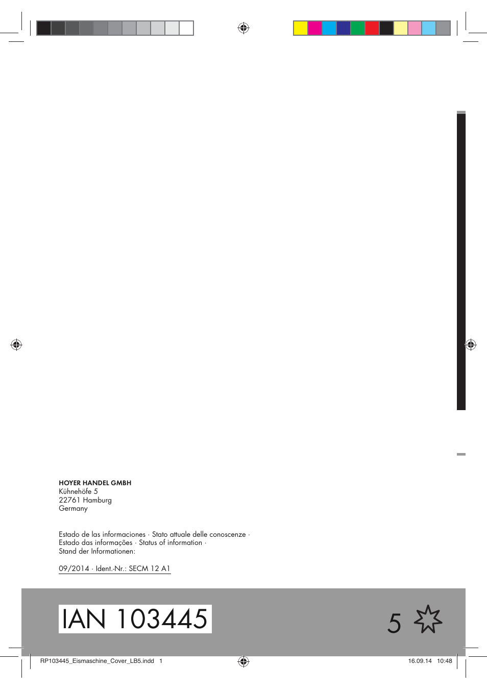 Silvercrest SECM 12 A1 User Manual | Page 62 / 62
