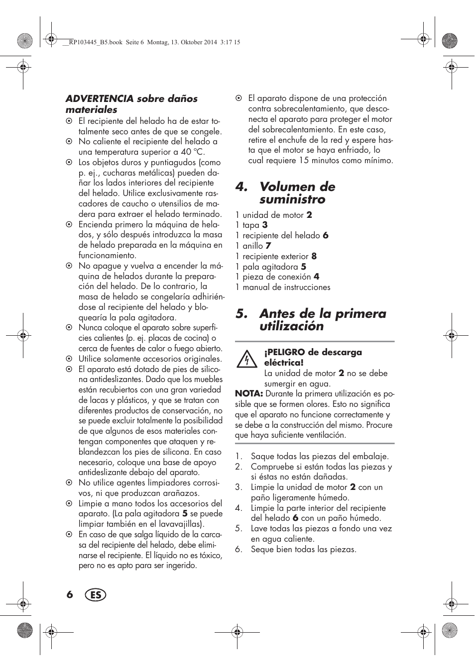 Volumen de suministro, Antes de la primera utilización | Silvercrest SECM 12 A1 User Manual | Page 8 / 62