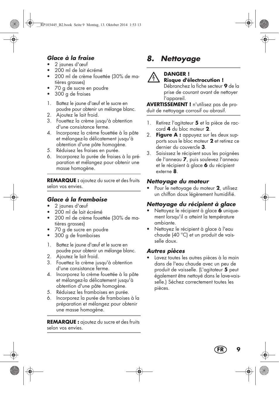 Nettoyage | Silvercrest SECM 12 A1 User Manual | Page 11 / 50