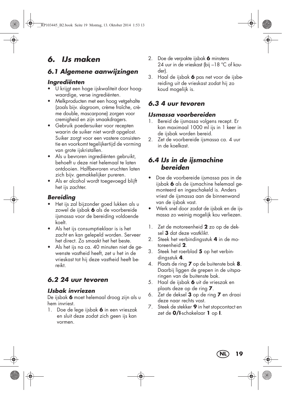 Ijs maken | Silvercrest SECM 12 A1 User Manual | Page 21 / 50