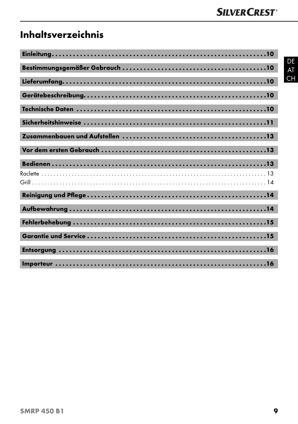 Silvercrest SMRP 450 B1 User Manual | Page 12 / 27