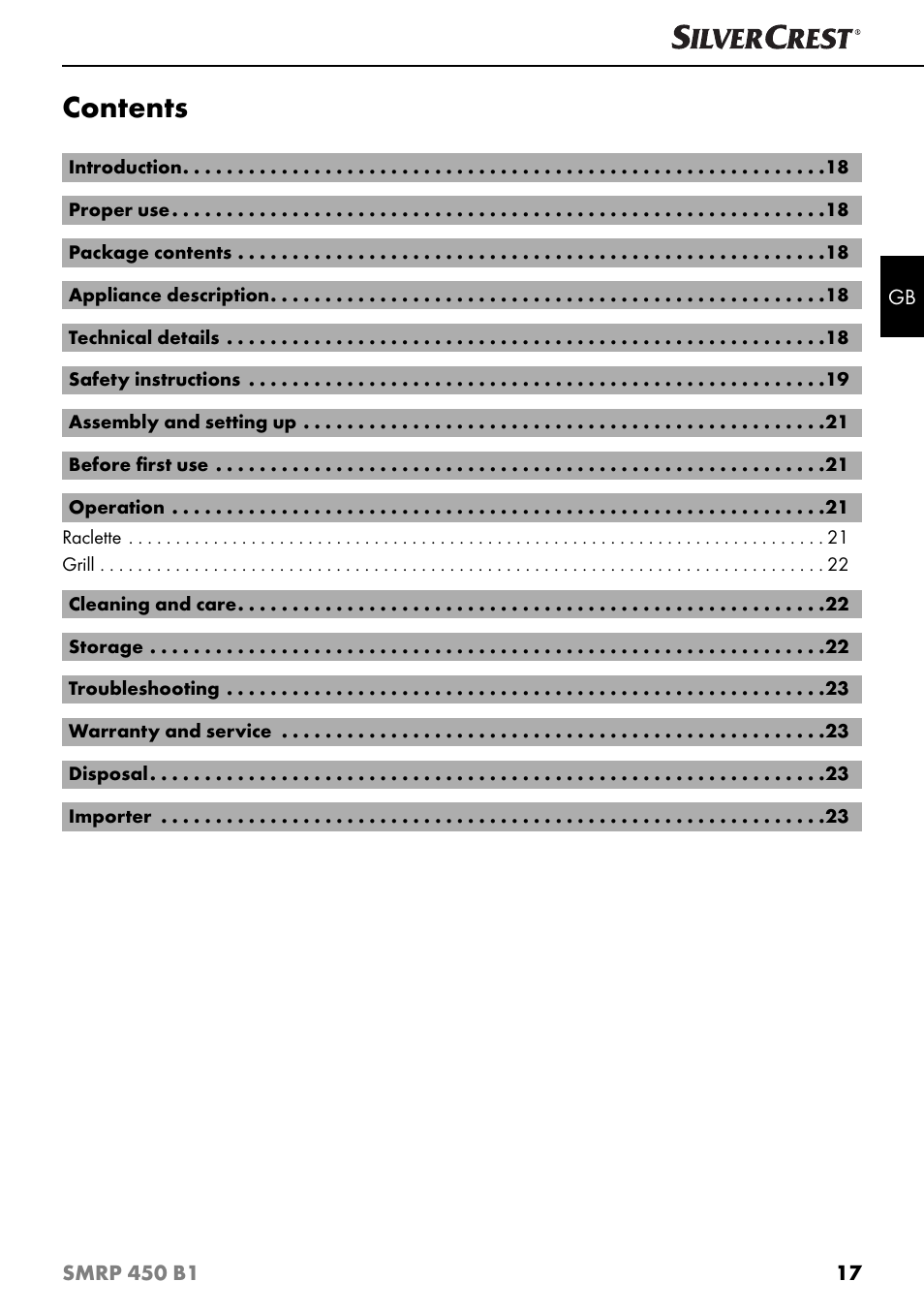 Silvercrest SMRP 450 B1 User Manual | Page 20 / 27