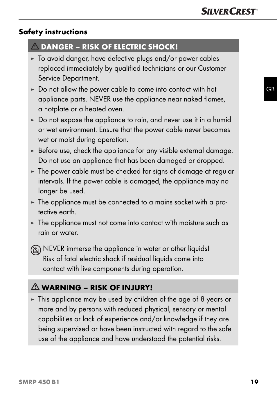 Silvercrest SMRP 450 B1 User Manual | Page 22 / 27