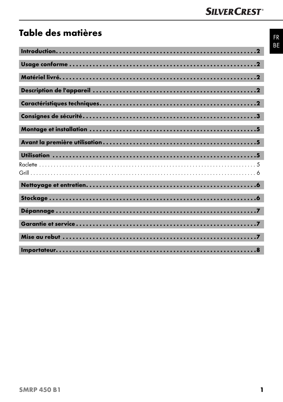Silvercrest SMRP 450 B1 User Manual | Page 4 / 27