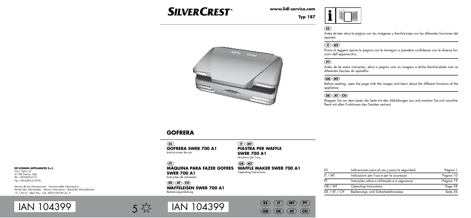 Silvercrest SWER 700 A1 User Manual | 46 pages