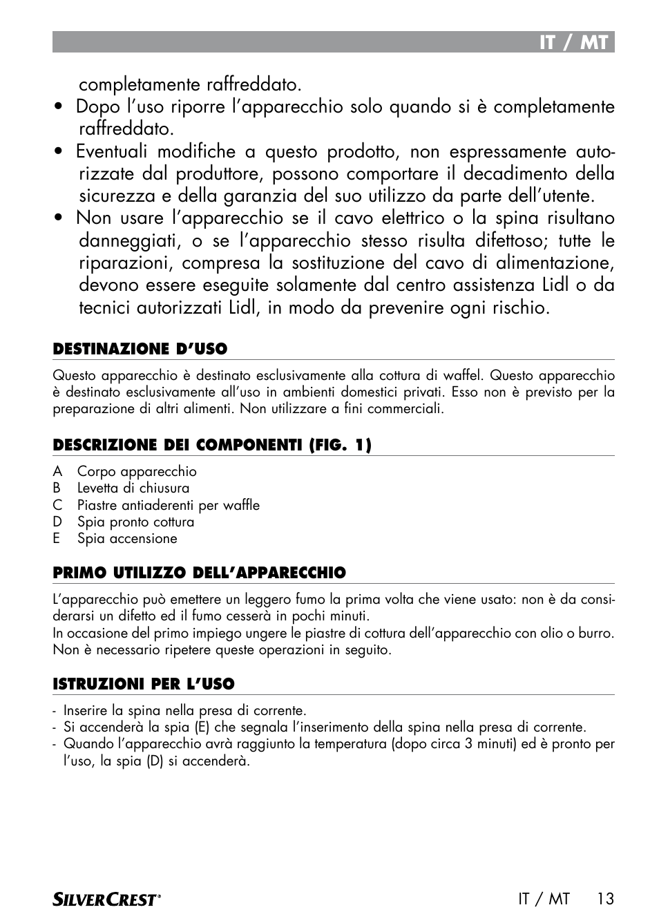 It / mt | Silvercrest SWER 700 A1 User Manual | Page 15 / 46