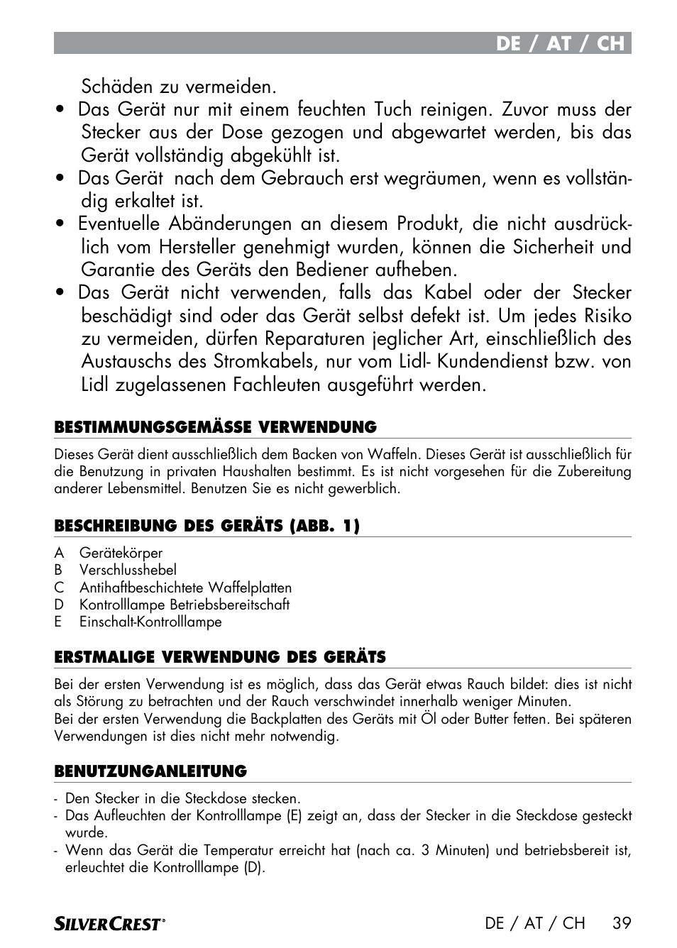 Silvercrest SWER 700 A1 User Manual | Page 41 / 46