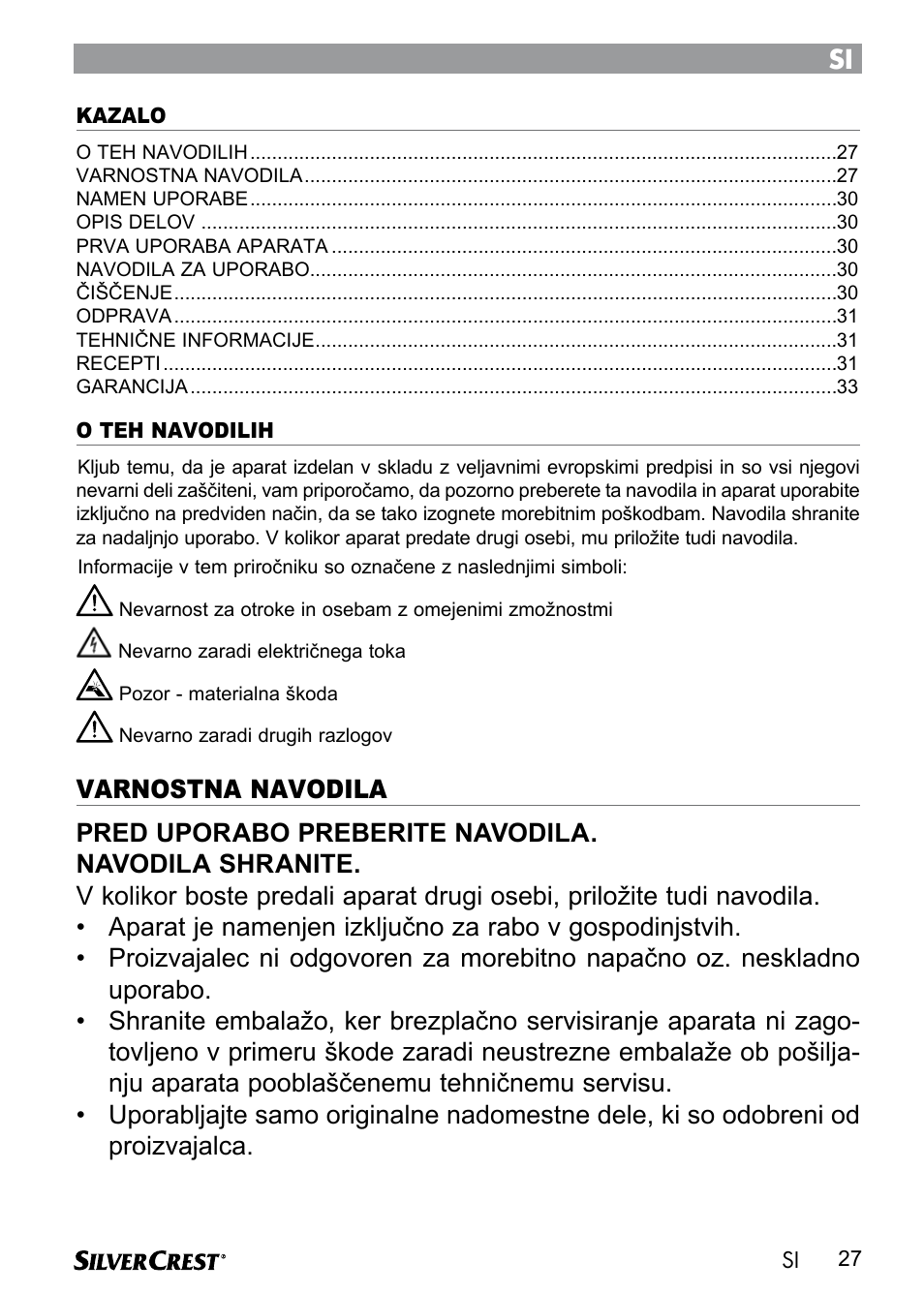 Silvercrest SWER 700 A1 User Manual | Page 29 / 82