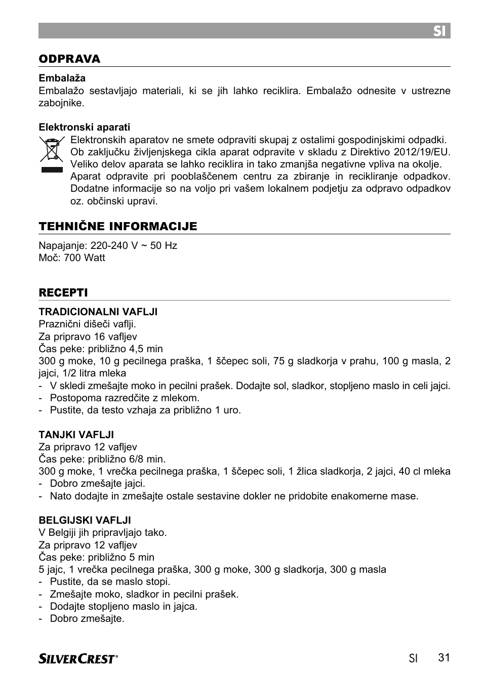 Silvercrest SWER 700 A1 User Manual | Page 33 / 82