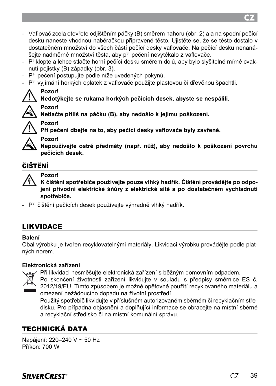 Silvercrest SWER 700 A1 User Manual | Page 41 / 82