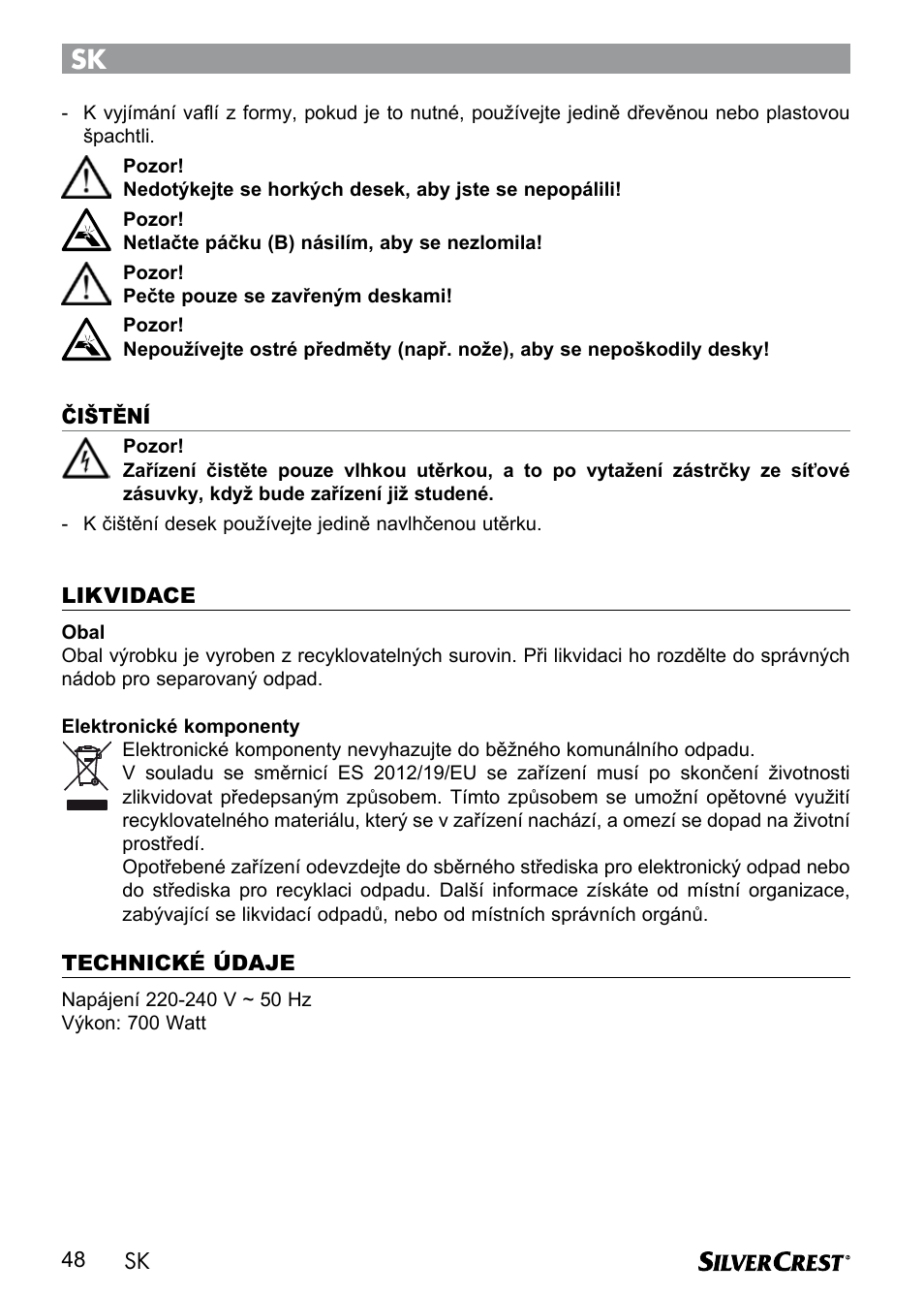 Silvercrest SWER 700 A1 User Manual | Page 50 / 82