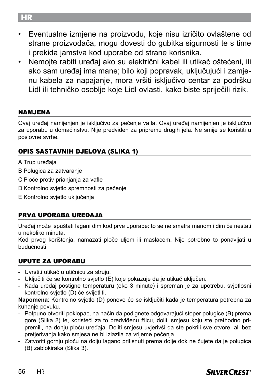 Silvercrest SWER 700 A1 User Manual | Page 58 / 82
